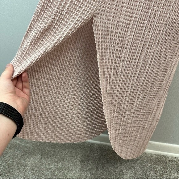 Sabina Musayev Anthropologie Powder Pink Shirin Textured Midi Dress Size Small - Picture 6 of 16